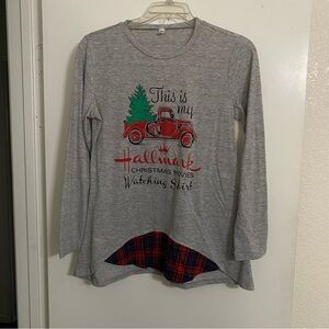 Gray Christmas Movies Watching Shirt
